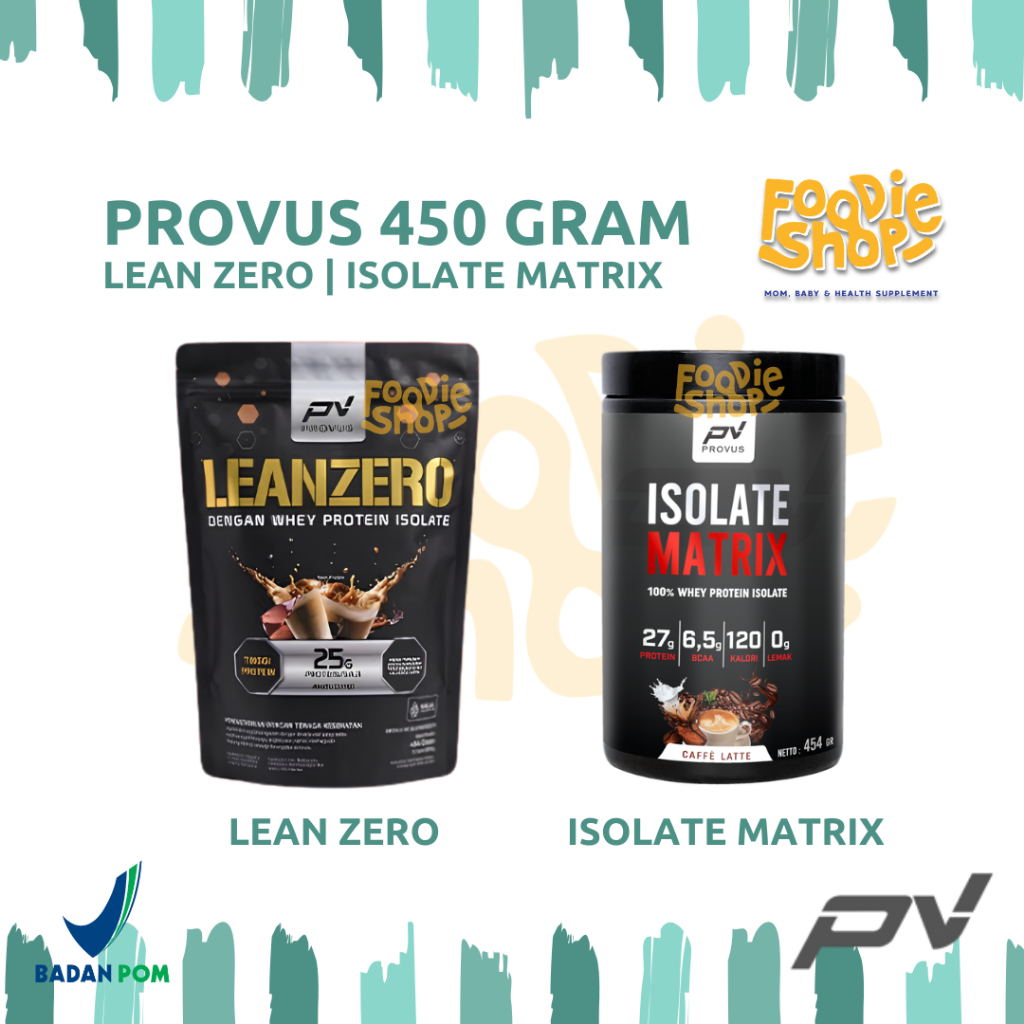 Provus Lean Zero 1lb (Whey Protein Isolate + Fat Burner) / Provus Isolate Matrix | 1 lbs 450 gram | 