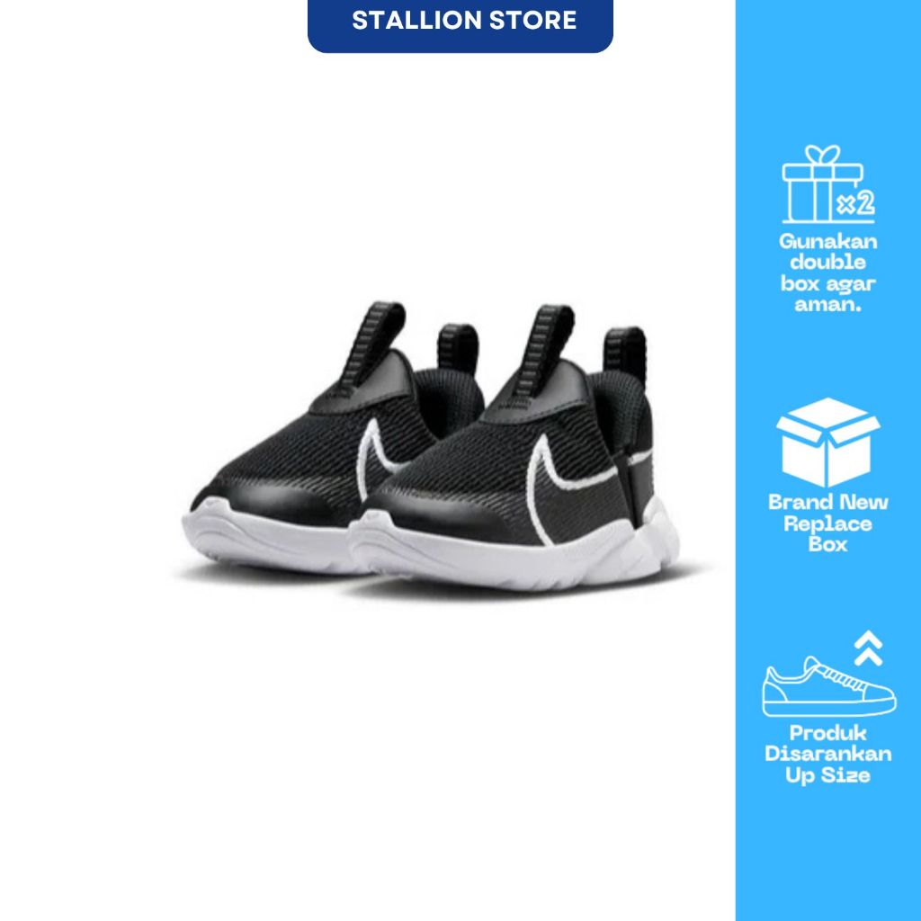 Sepatu Anak / Sepatu Kids / Nike Flex PLUS 2 - BLACK WHITE