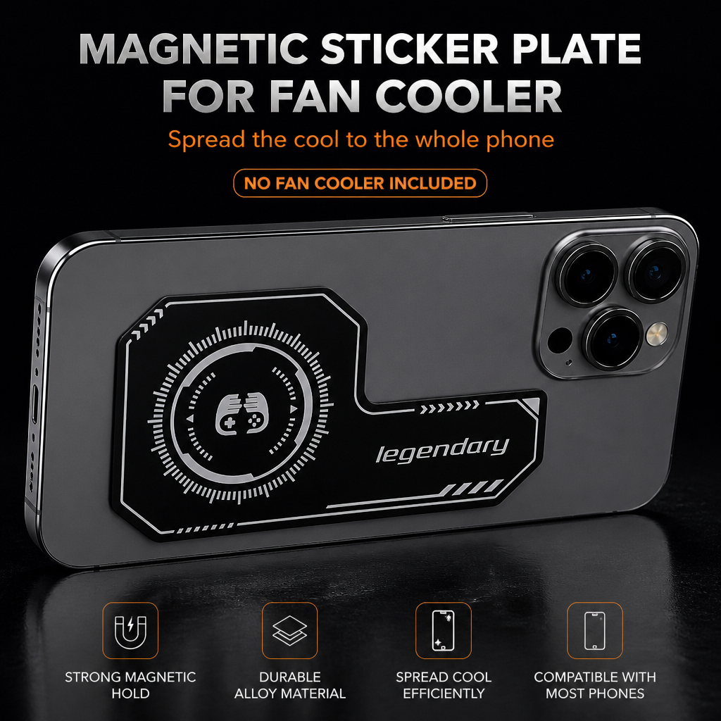 Plate Magnet Pad Pendingin Heatsink Aluminium Magnetik Penyebar Dingin - Pendingin HP Gaming HANYA P