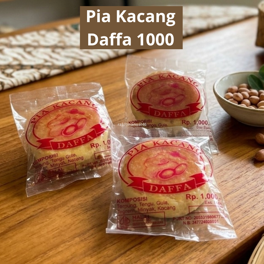 Pia Kacang Daffa Rasa Klasik - Jajanan Jadul 1000