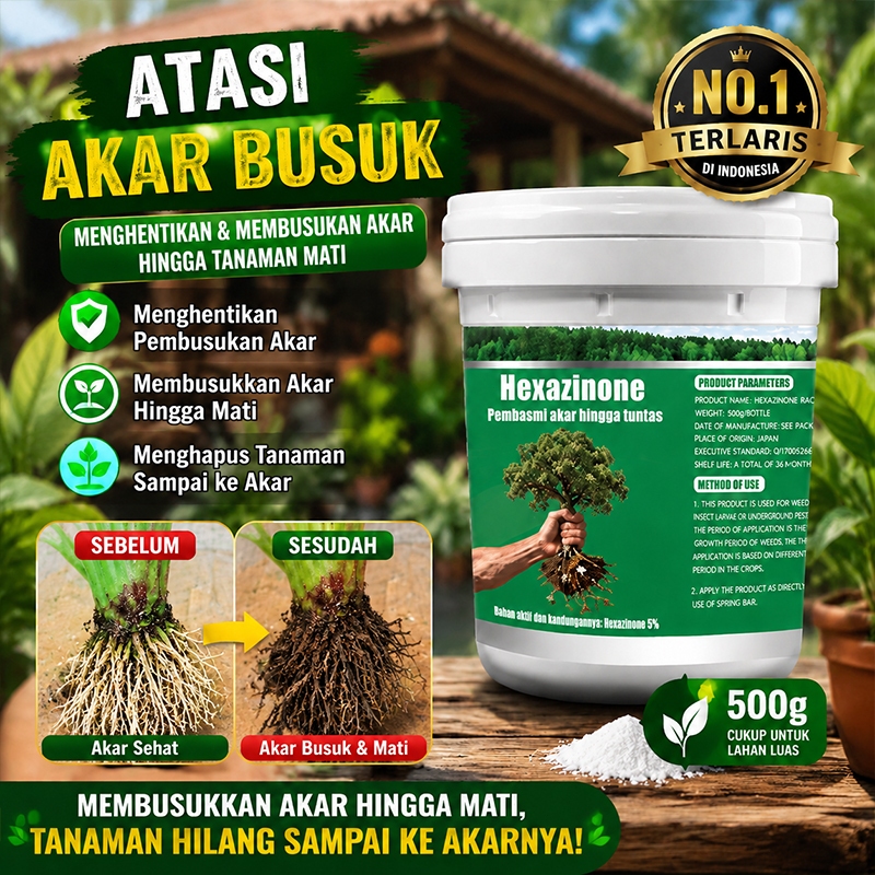 herbisida pembasmi rumput liar/pokok Efektif, Bubuk Tree Killer,Hexazinone bubuk Killer, 500g herbis