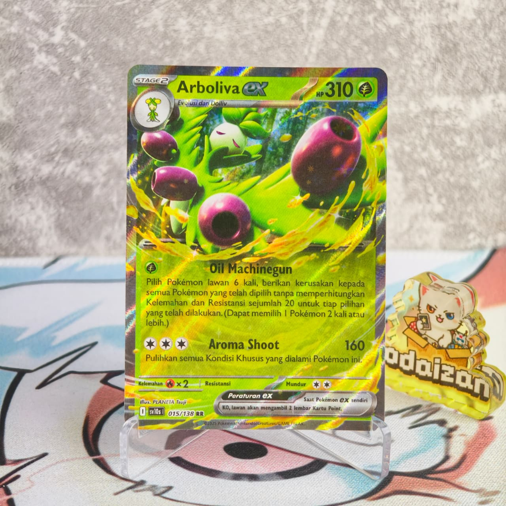 Arboliva EX sv10s 015/138 RR ID Kartu TCG Pokemon
