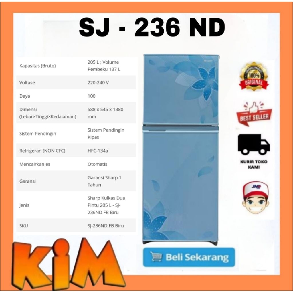 Kulkas Sharp SJ-236ND