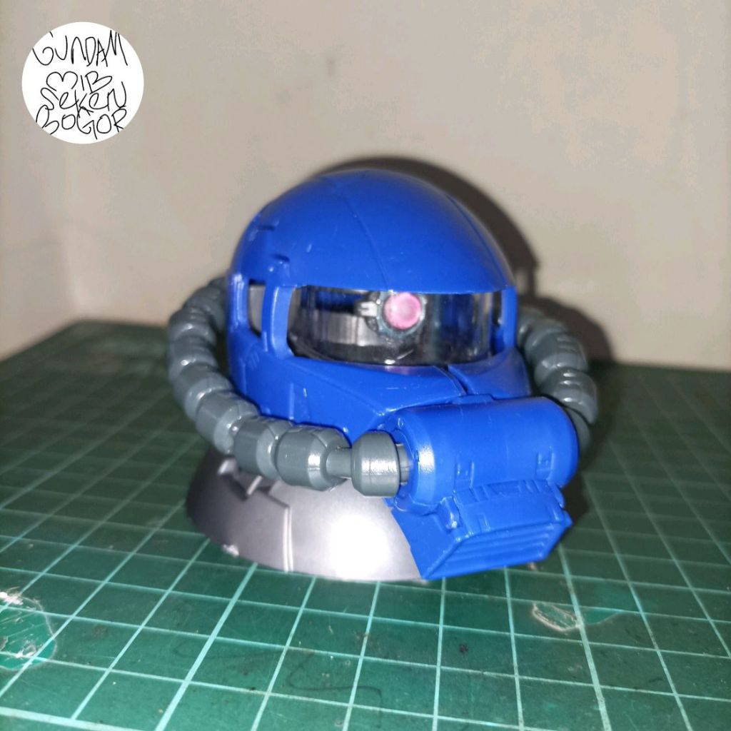 GASHAPON EXCEED ZAKU MODEL HEAD BIRU BANDAI