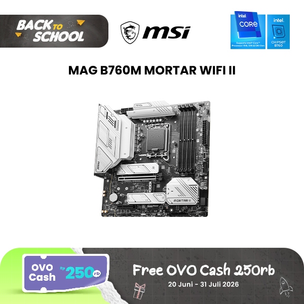Motherboard MSI MAG B760M MORTAR WIFI II (LGA1700, B760, DDR5, USB3.2, SATA3)