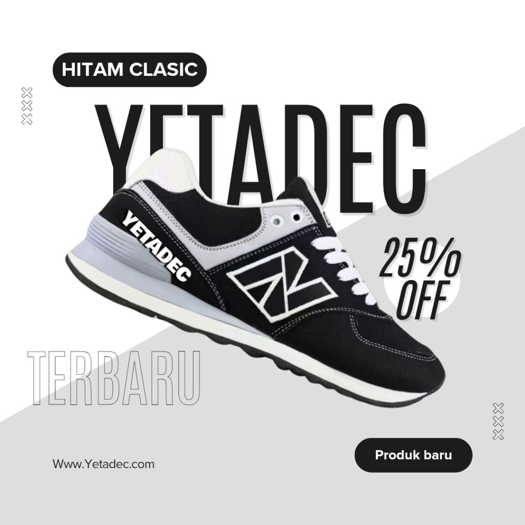 Sepatu Sepatu Casual Sneakers NB574 Hitam Clasic Prua Wanita/Unisex Bahan suede