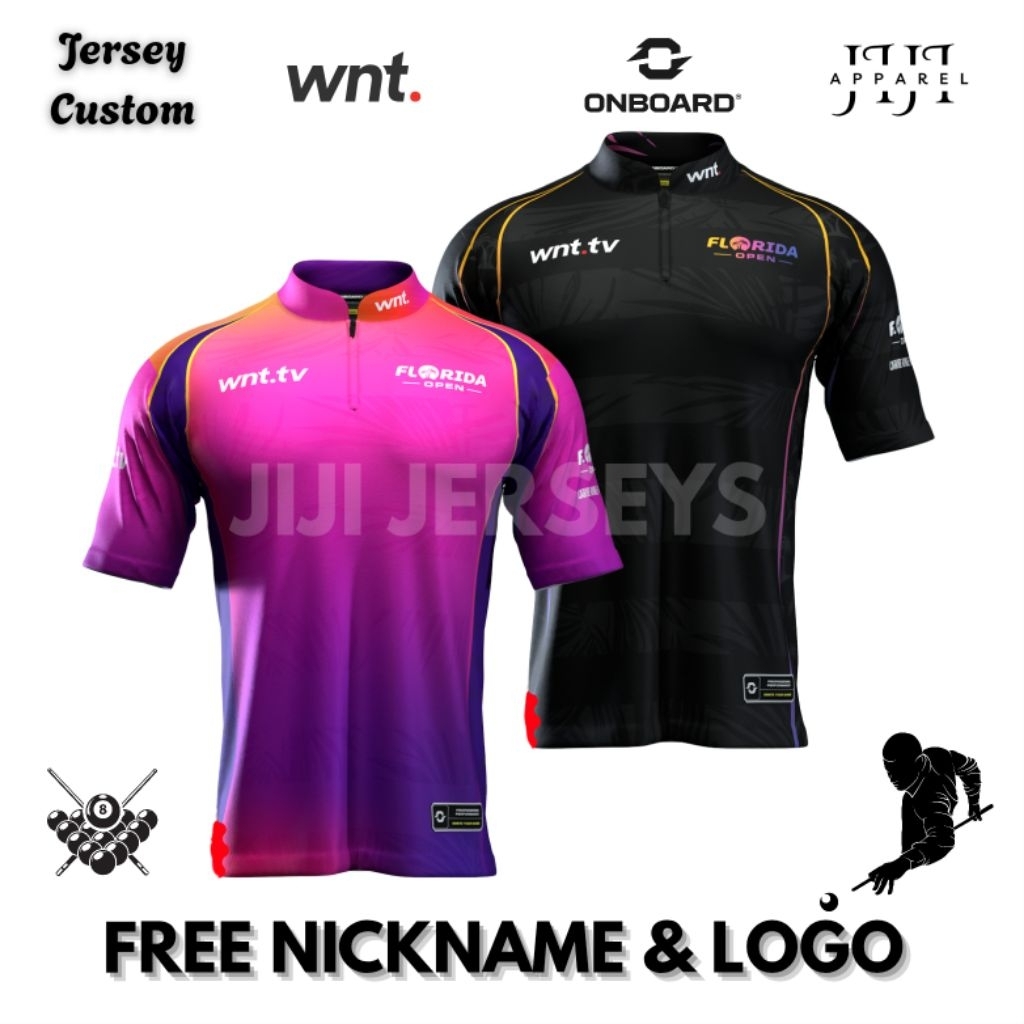 Jersey Billiard terbaru bebas custom pasang nama dan logo jersey billiard pria wanita jersey sport b