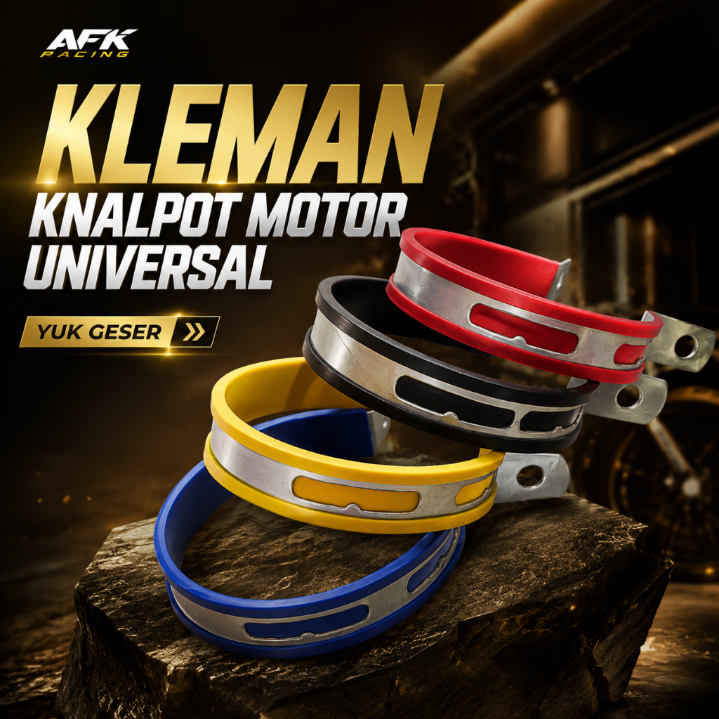 KLEMAN KLEM KNALPOT UKURAN 3 / 3.5 / 4 INCH BREKET BRACKET KeNALPOT RACING MOTOR UNIVERSAL Breket Pa