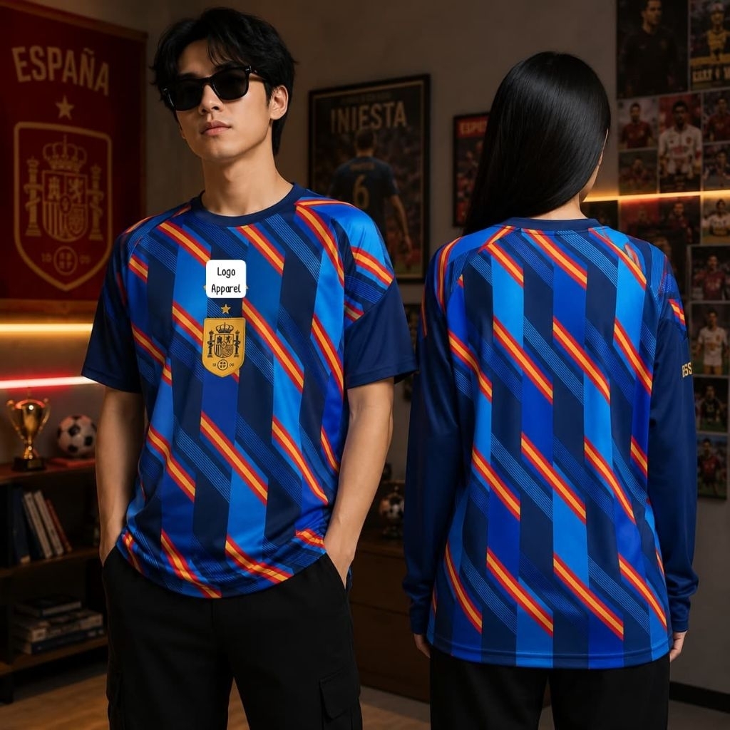 JERSEY SPAIN AWAY RETRO VINTAGE CLASSIC CASUAL