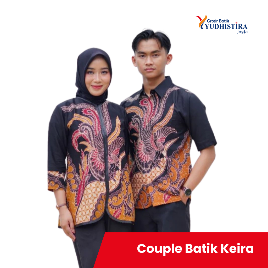 Batik Yudhistira Couple Batik Keira - Batik Sarimbit Couple Bahan Katun Premium Lapisan Furing dan F