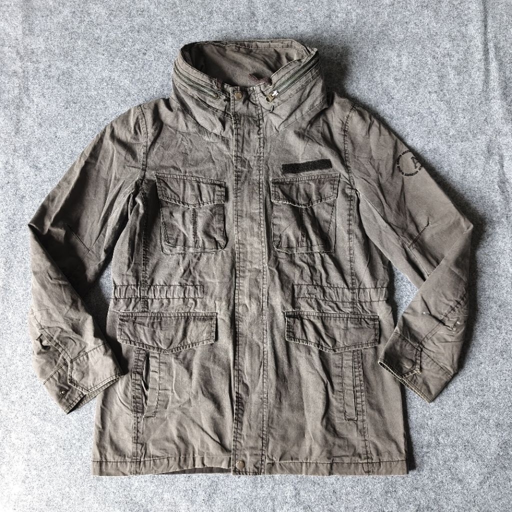 andew parka washed grey