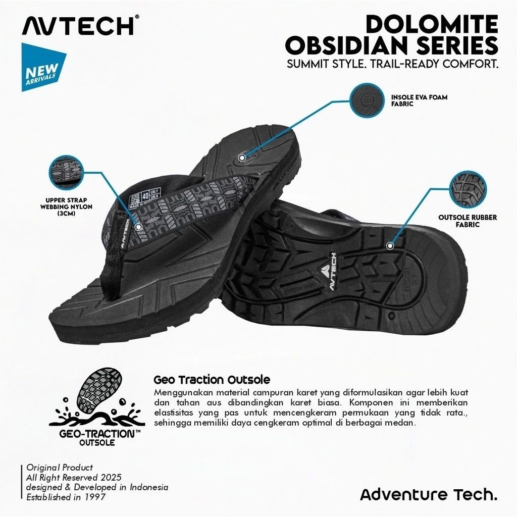 Sendal Jepit Outdoor AVTECH DOLOMITE Hiking Sandals