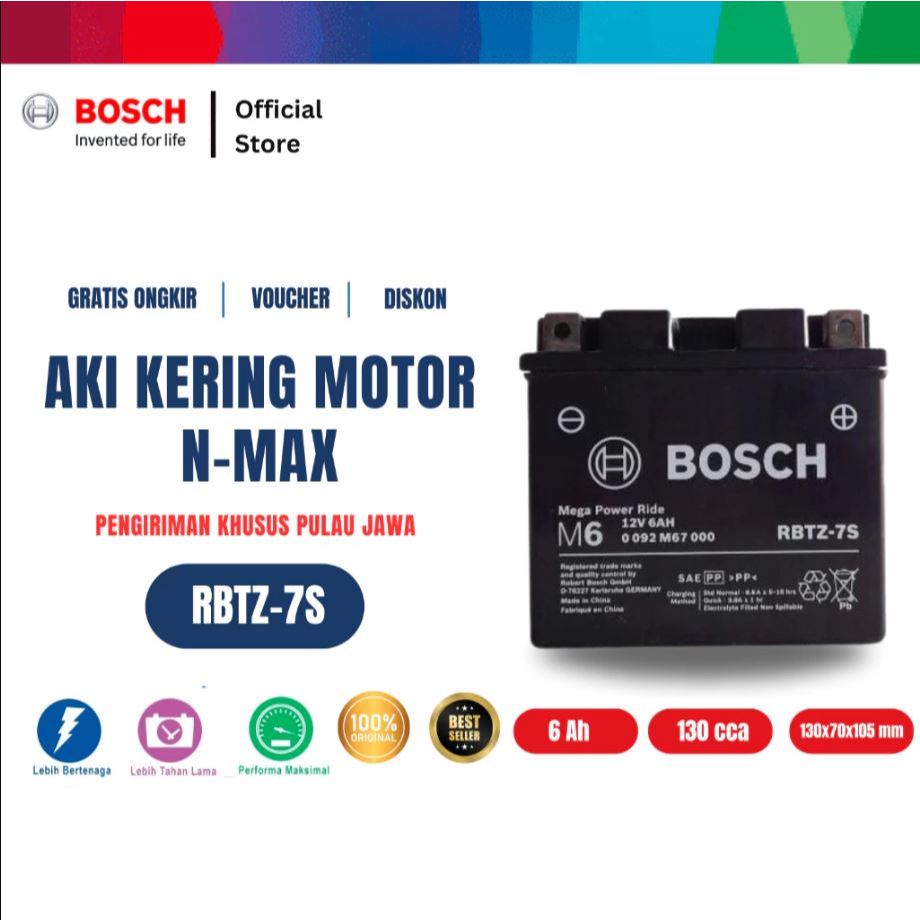 Aki Motor Bosch RBTZ-7S Aki Kering NMAX 2020 Vario 160 Vespa LX Primavera