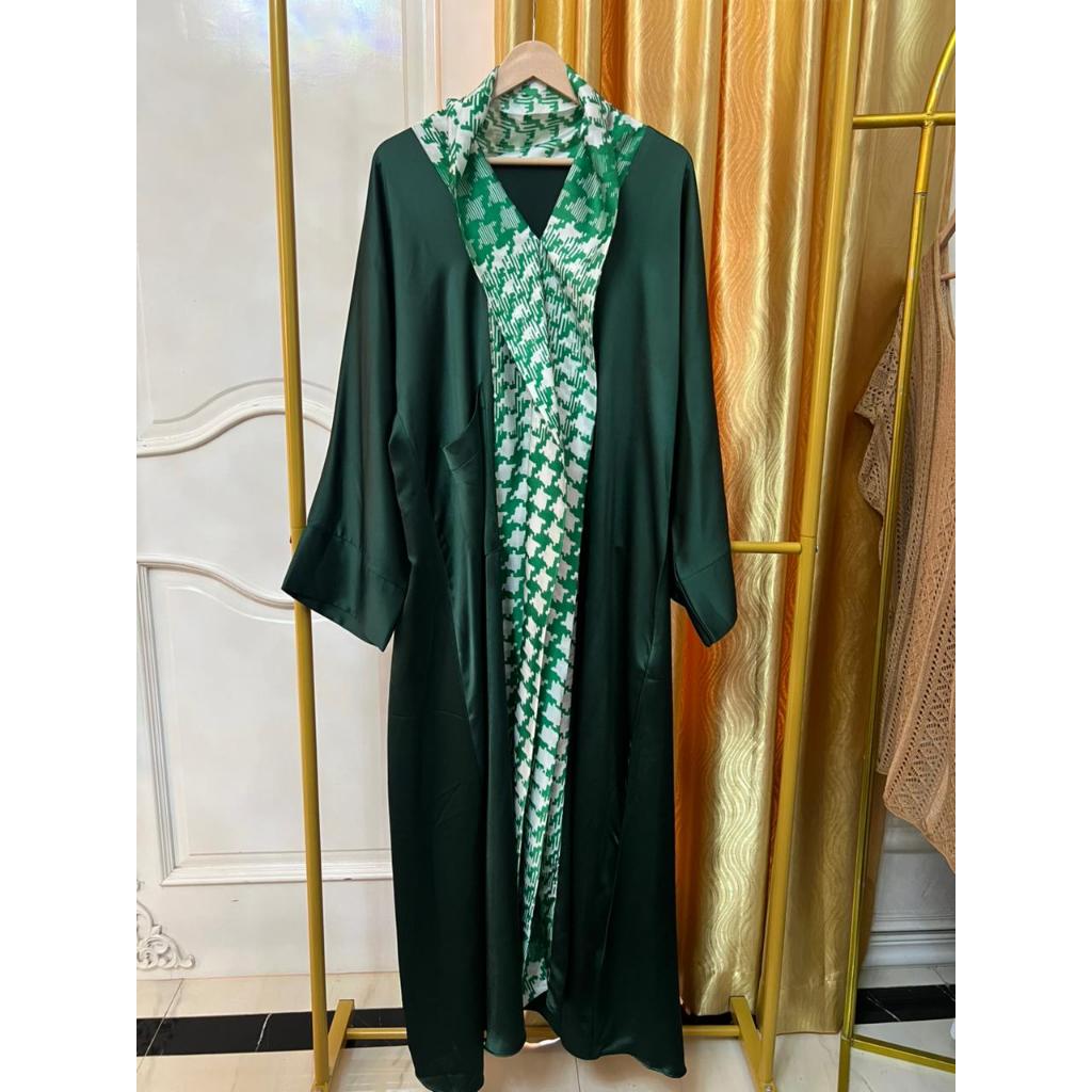 [PRELOVED] GAMIS ABAYA ARAB HIJAU SATIN