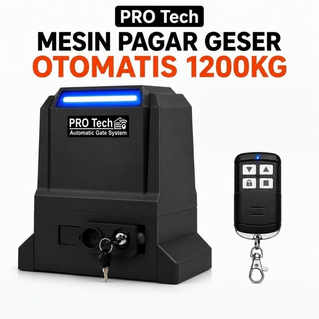 PRO TECH Sliding Gate Otomatis 1200KG Motor Pintu Geser