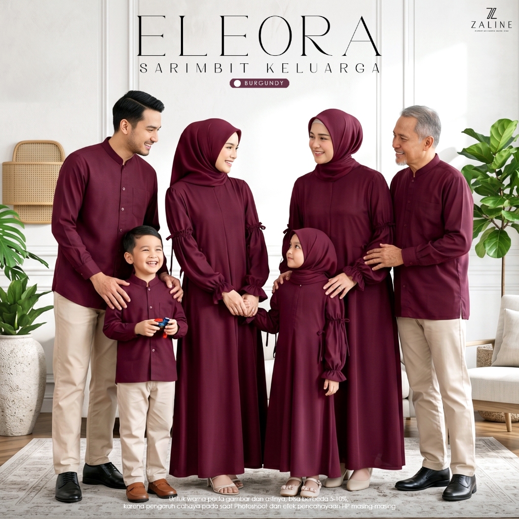 Zaline Stuff - Family Set Muslim Premium | Baju Couple Keluarga Lebaran Idul Fitri 2027 | Baju Gamis