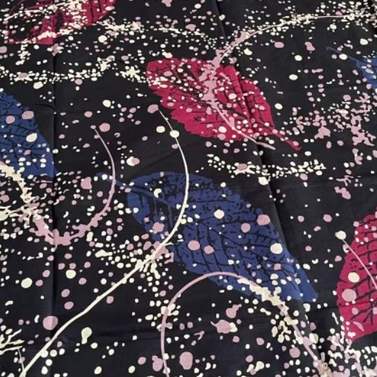 (ORIGINAL) KAIN BATIK SOLO ECOPRINT DAUN MERAH BIRU LIMITED EDITIONS.