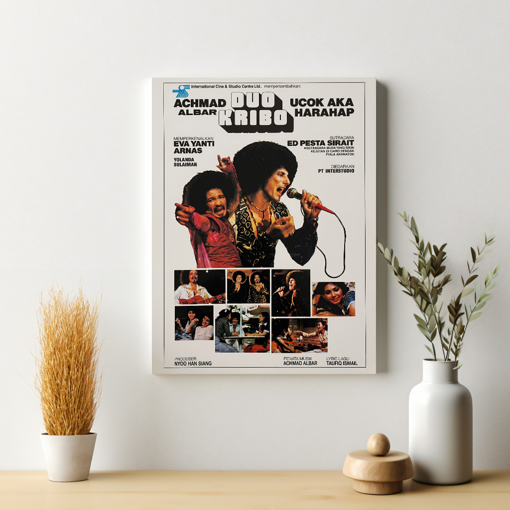 Poster Duo Kribo Ahmad Albar Ucok Harahap Dekorasi Hiasan Dinding