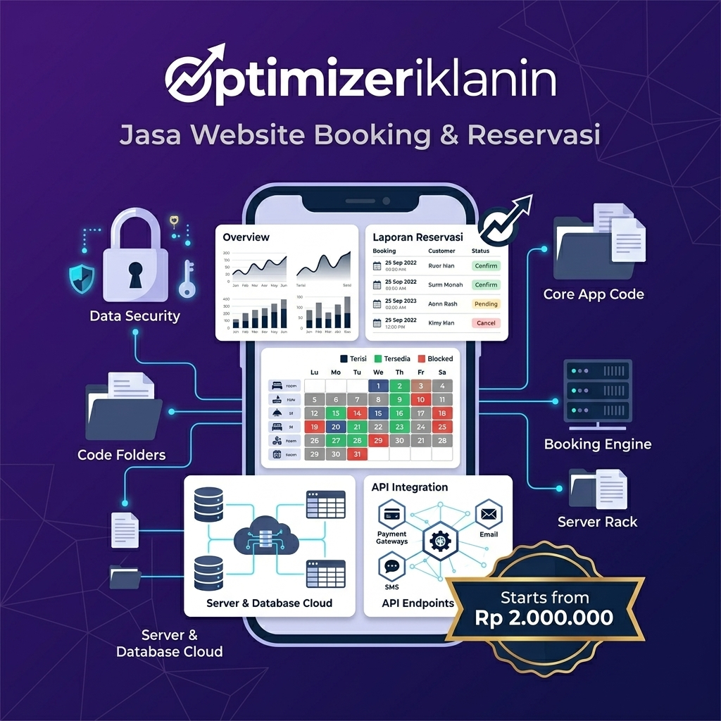 Jasa Website Booking & Reservasi - Web Booking Hotel Wisata Layanan