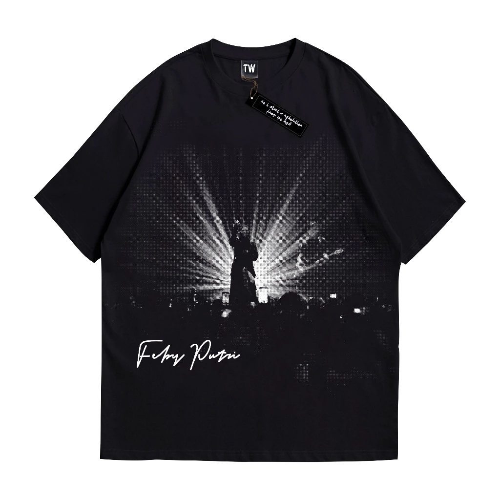 Twins Kaos FEBY PUTRI Album Hitam Putih Merchandise FEBY PUTRI Cotton Combed 24s Unisex Tees