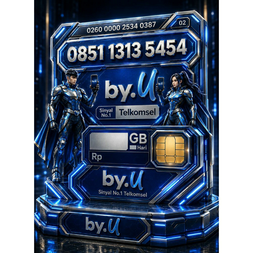 TELKOMSEL BYU NOMOR CANTIK ABAB CDCD NOMOR PILIHAN 1313 5454