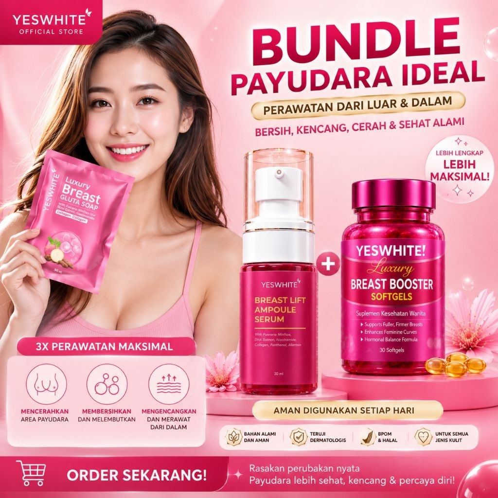 (Pil Hormon Estrogen Wanita / Waria) Queen Fit Pembesar Payudara Wanita - Herbal Aman BPOM & Halal A