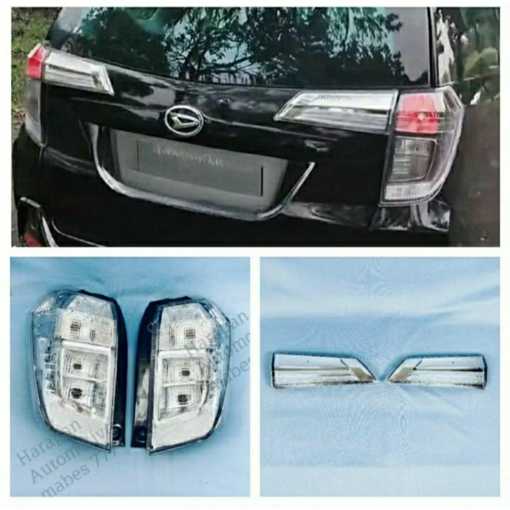 lampu stop + reflektor belakang calya dan sigra variasi mika bening