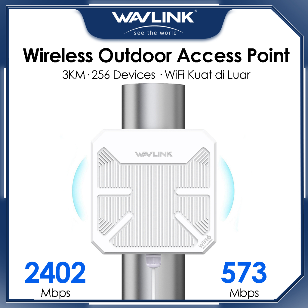 WAVLINK WiFi6 Outdoor Access Point Dual Band AX3000 Long Range Outdoor WiFi Mesh Extender