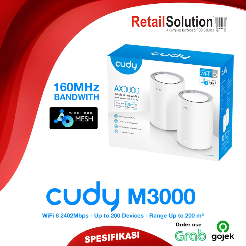 WiFi 6 Mesh System AX3000 5GHz 2.4GHz - Cudy M3000 M 3000