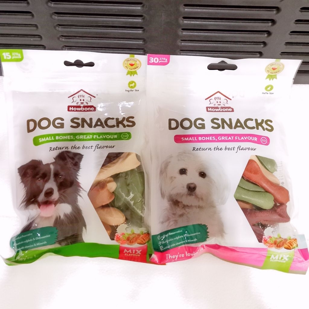 Cemilan Anjing/Snack Anjing Howbone Mix Dog Snack Assorted Flavour