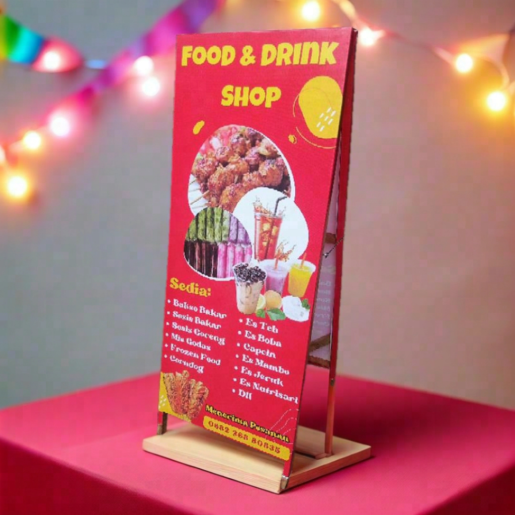 Stand Banner MMT Segitiga Jagrak Model Memanjang