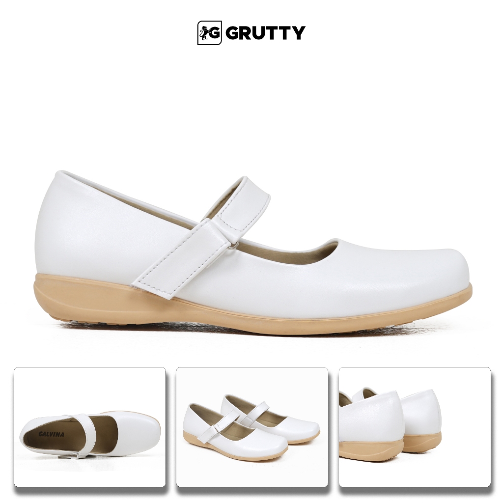 Sepatu Perawat Wanita Warna Putih Sepatu Paskibra Wanita putih Perawat Akper Kasual - CLF106