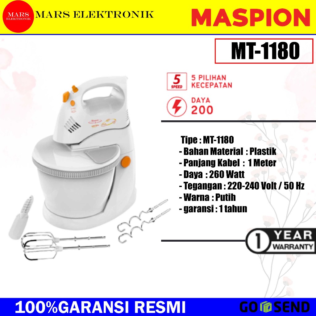 Maspion MT1180 Stand Mixer