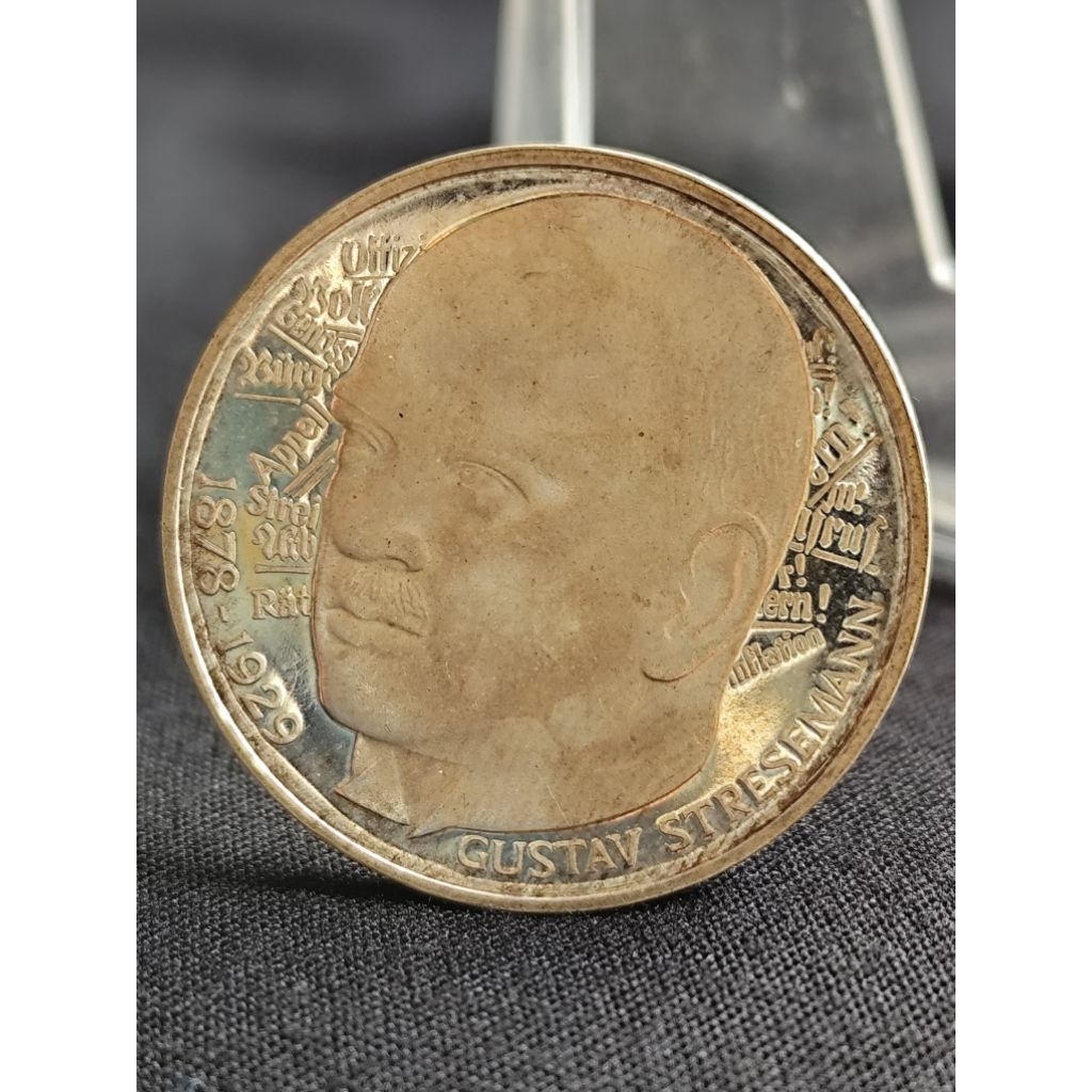 koin perak kuno 5 deutsche mark gustav 1978
