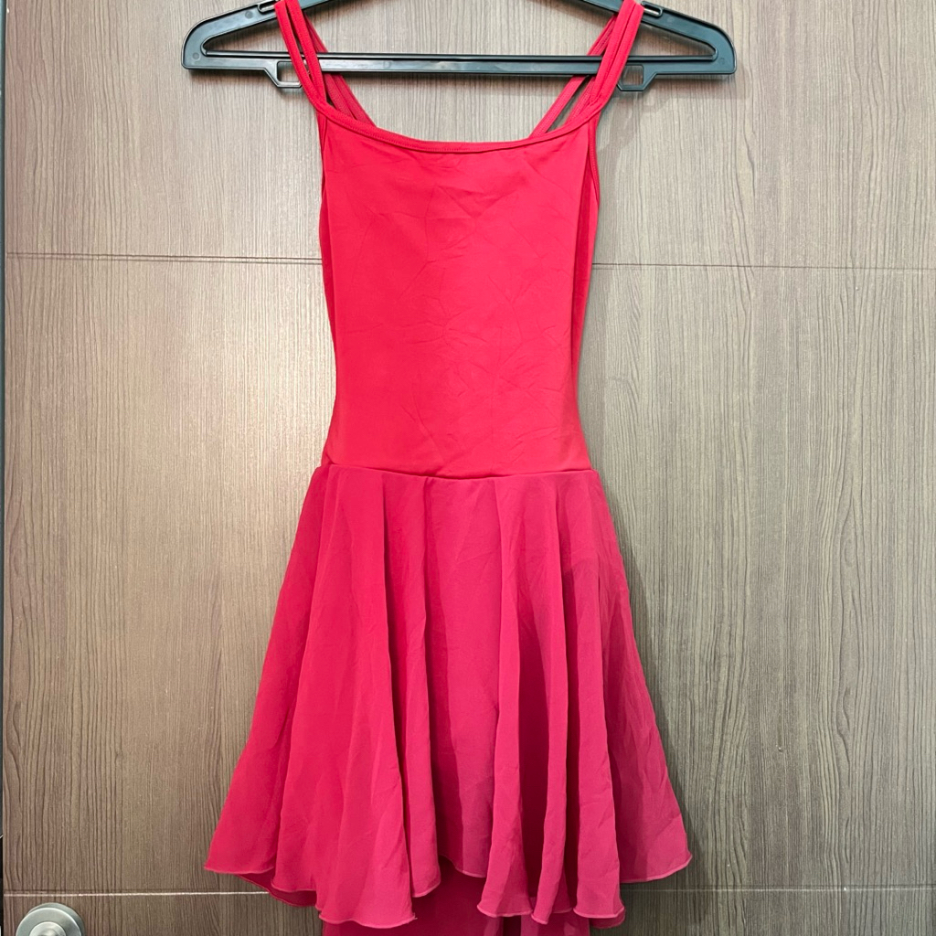 Ballet Leotard Red Ange Camisole Include Wrap Skirt Preloved Baju Balet Gymnastic