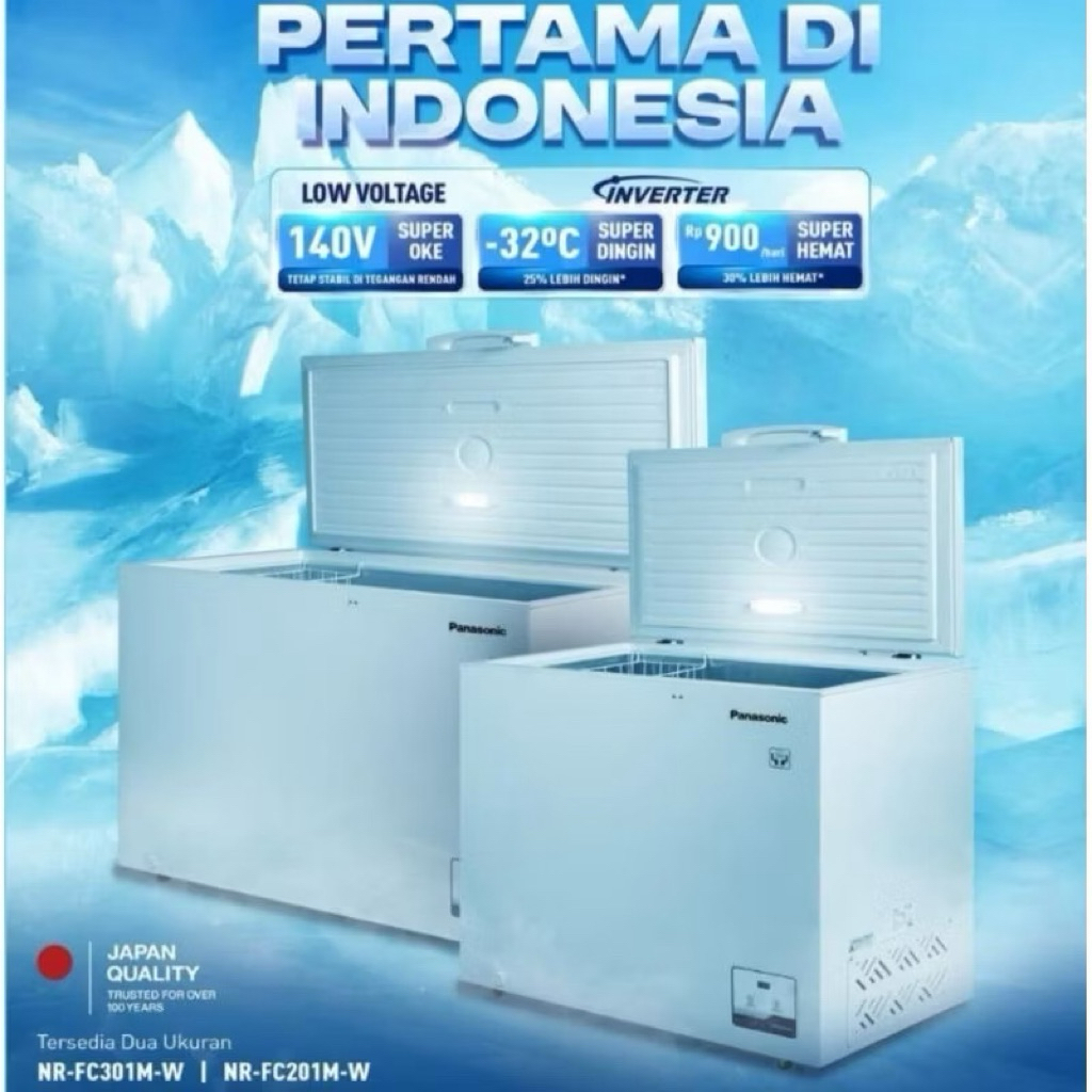 NEW INVERTER Chest Freezer Panasonic 200L NR-FC201M Freezer Box