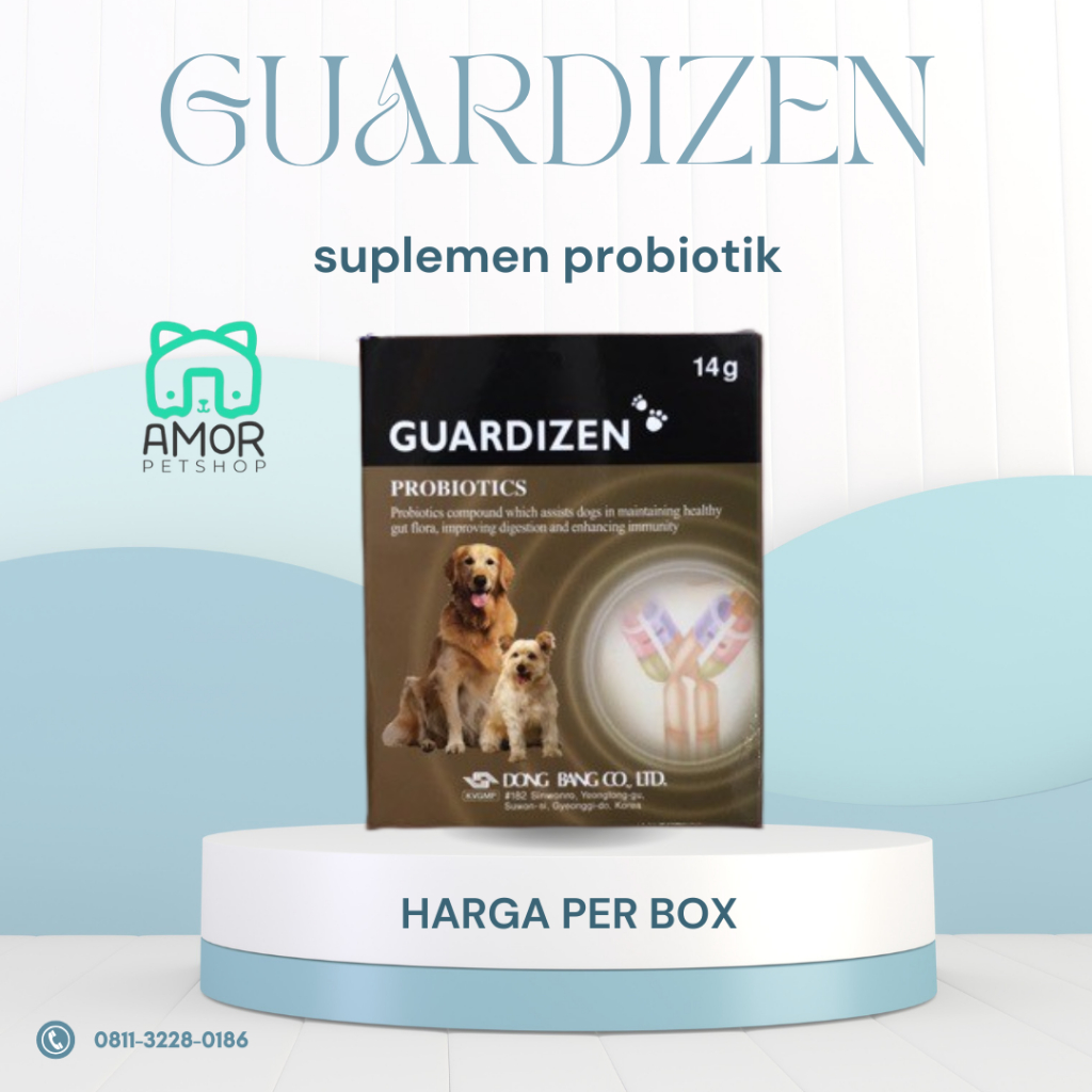 GUARDIZEN 14G  PROBIOTIK ANJING DAN KUCING 1 BOX (ISI 14 SACHET) LIKE PROMOZEN