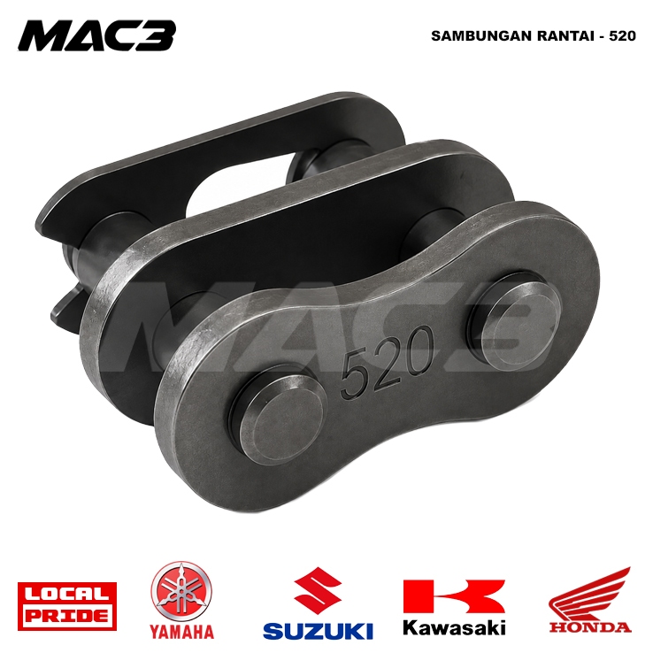 MAC3 Sambungan rantai 520 standart hitam pengunci sambungan rantai Chain Connecting Chain lock 520 b