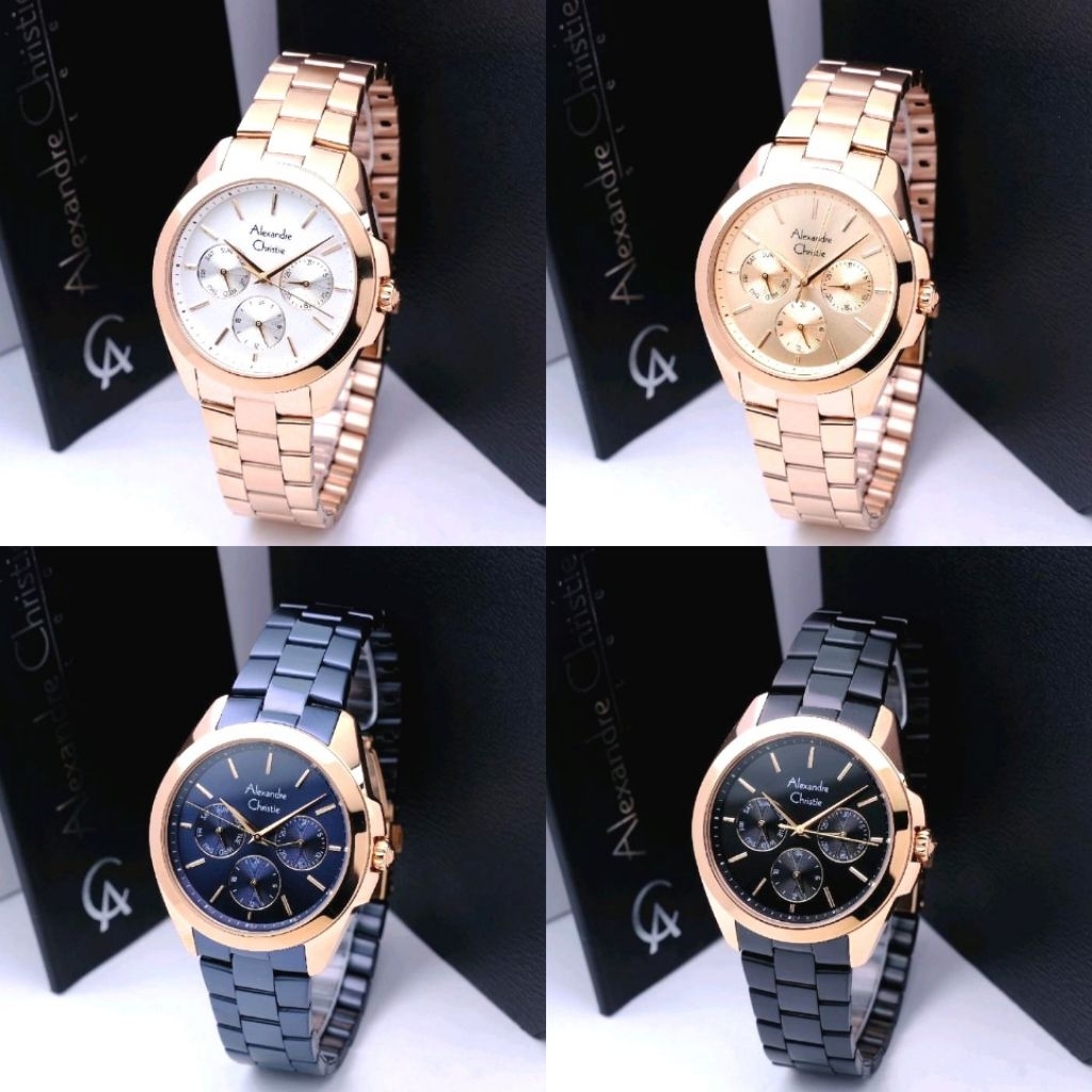 JAM TANGAN WANITA ALEXANDRE CHRISTIE AC 2977 AC2977 ROSEGOLD ORIGINAL GARANSI RESMI