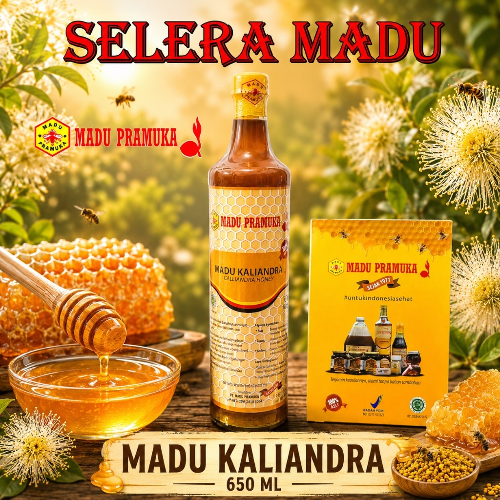 MADU KALIANDRA MADU PRAMUKA 650 ML (MADU ASLI)