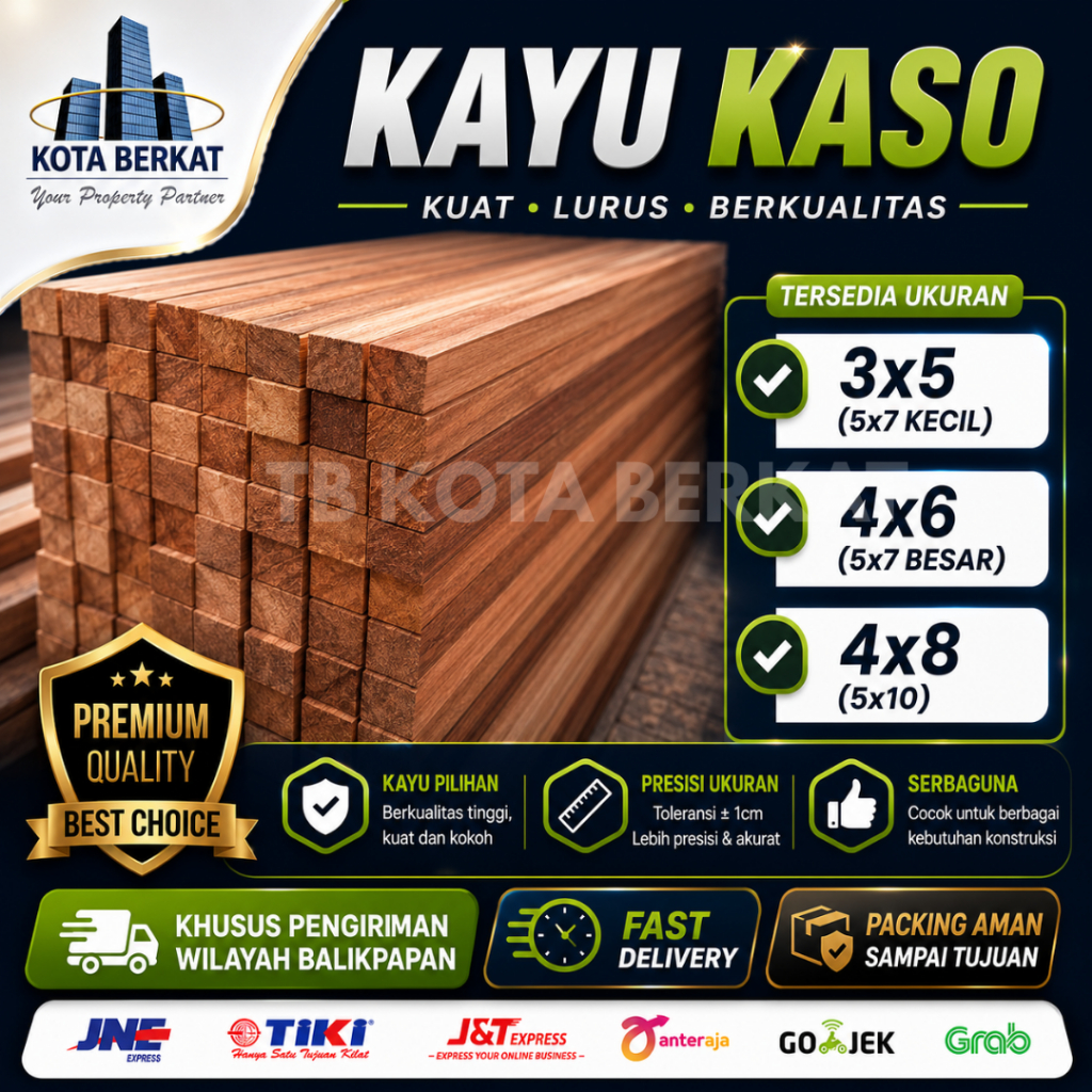 KAYU KASO/ KAYU MERANTI / BALOK KAYU PERKUBIK