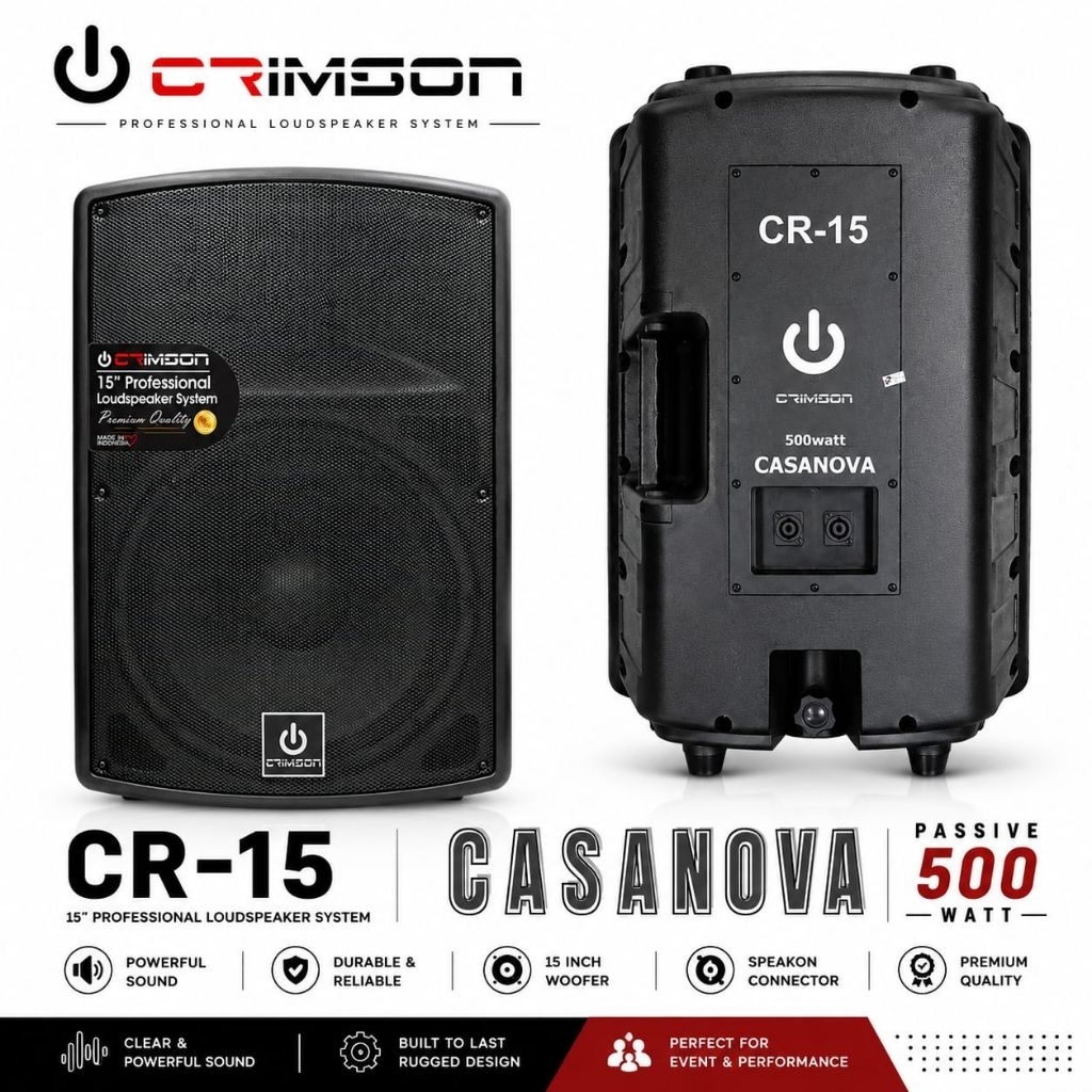 SPEAKER PASIF CR 15 CASANOVA 15 INCH 500WATT
