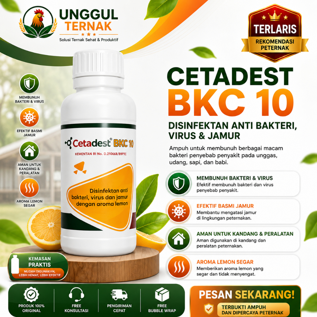 Disinfektan Kandang Pembasmi Bakteri CETADEST BKC 10