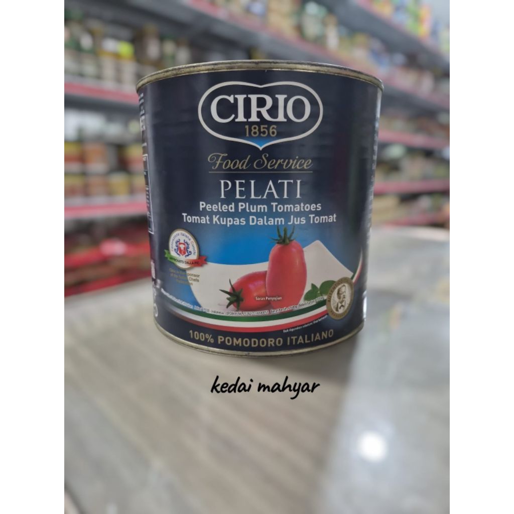 Cirio pelati buah tomat kupas 2,5kg