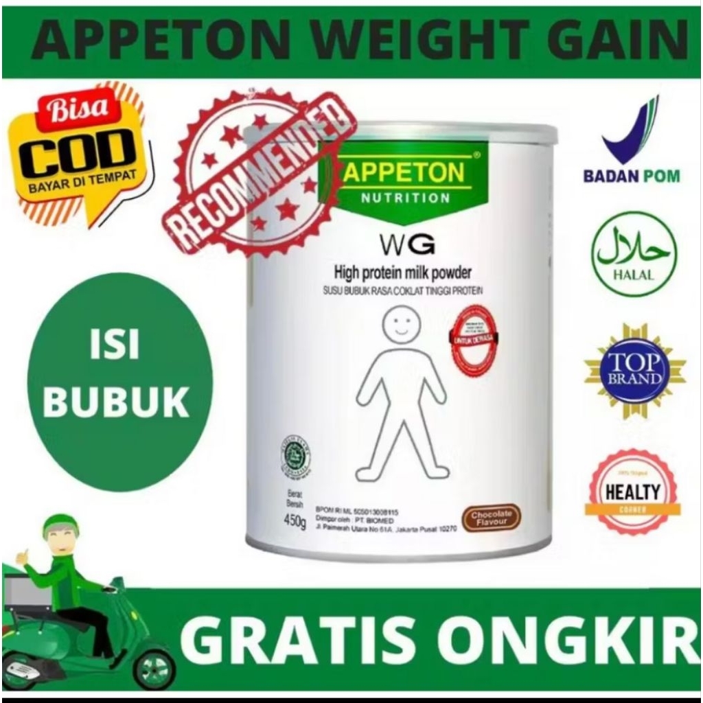 Appeton Weight Gain Adult Susu Gemuk Dewasa Rasa Coklat