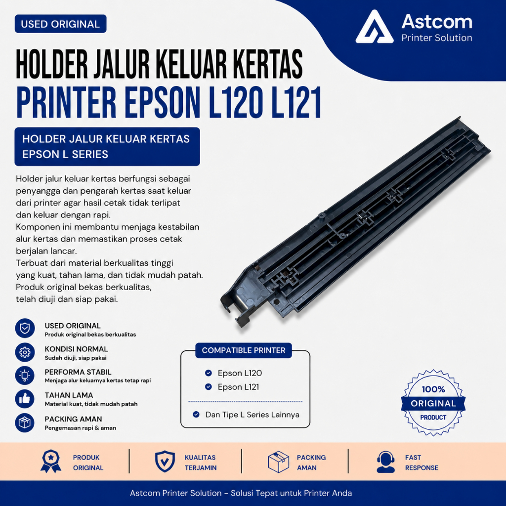 Holder Paper Exit Epson L120 L121 Original Bekas | Dudukan Jalur Keluar Kertas Printer