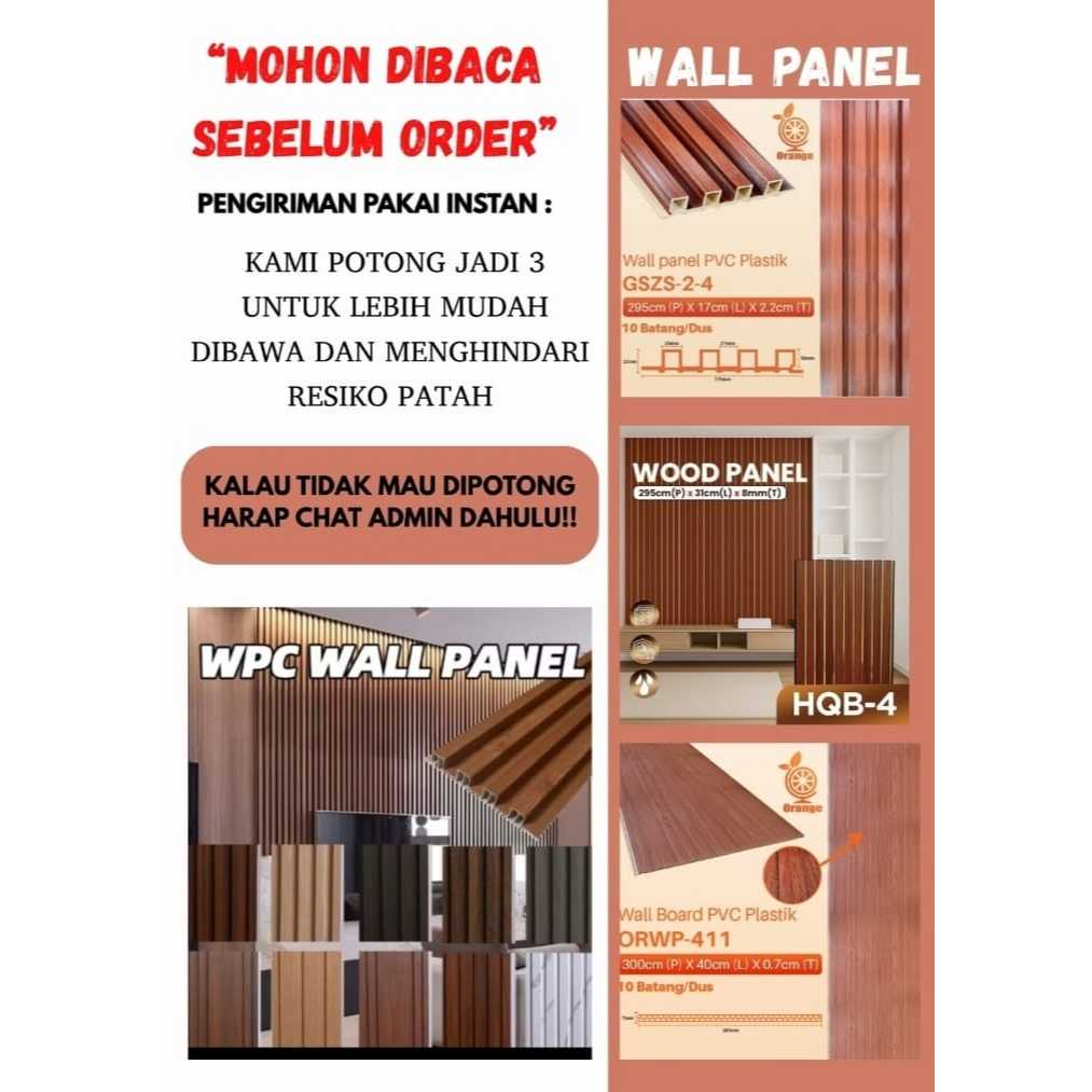 Wallboard dinding pvc / wall board dinding ukuran 40cm x 300cm / wallboard ukuran lebar 40cm x 3m / 