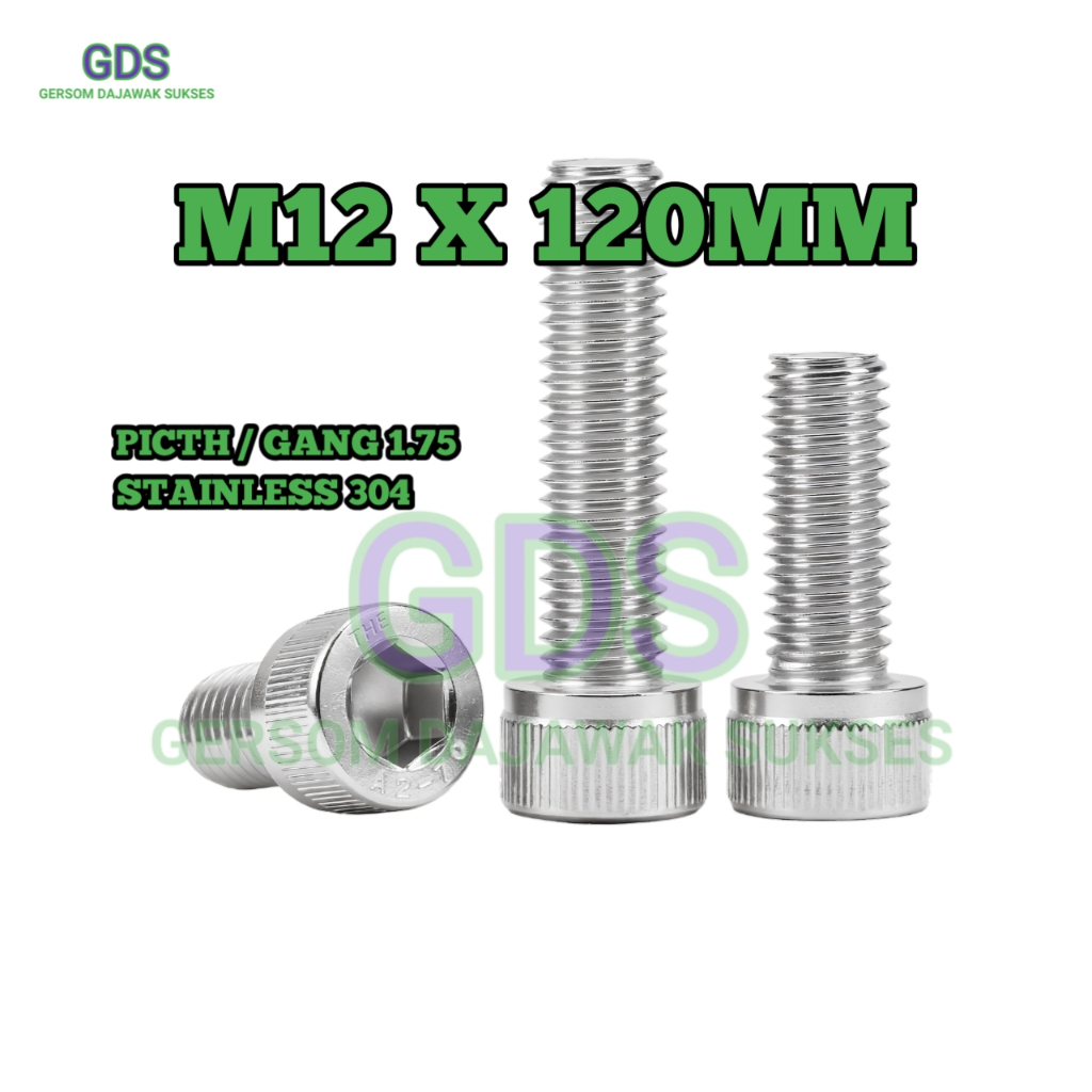 Baut L Stainless M12 x 120 / Baut L Stainless 304