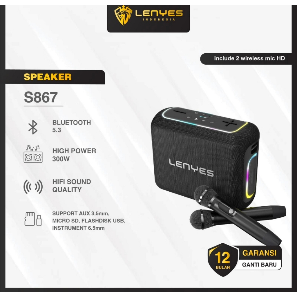 Speaker Lenyes S867 + 2 Microphone