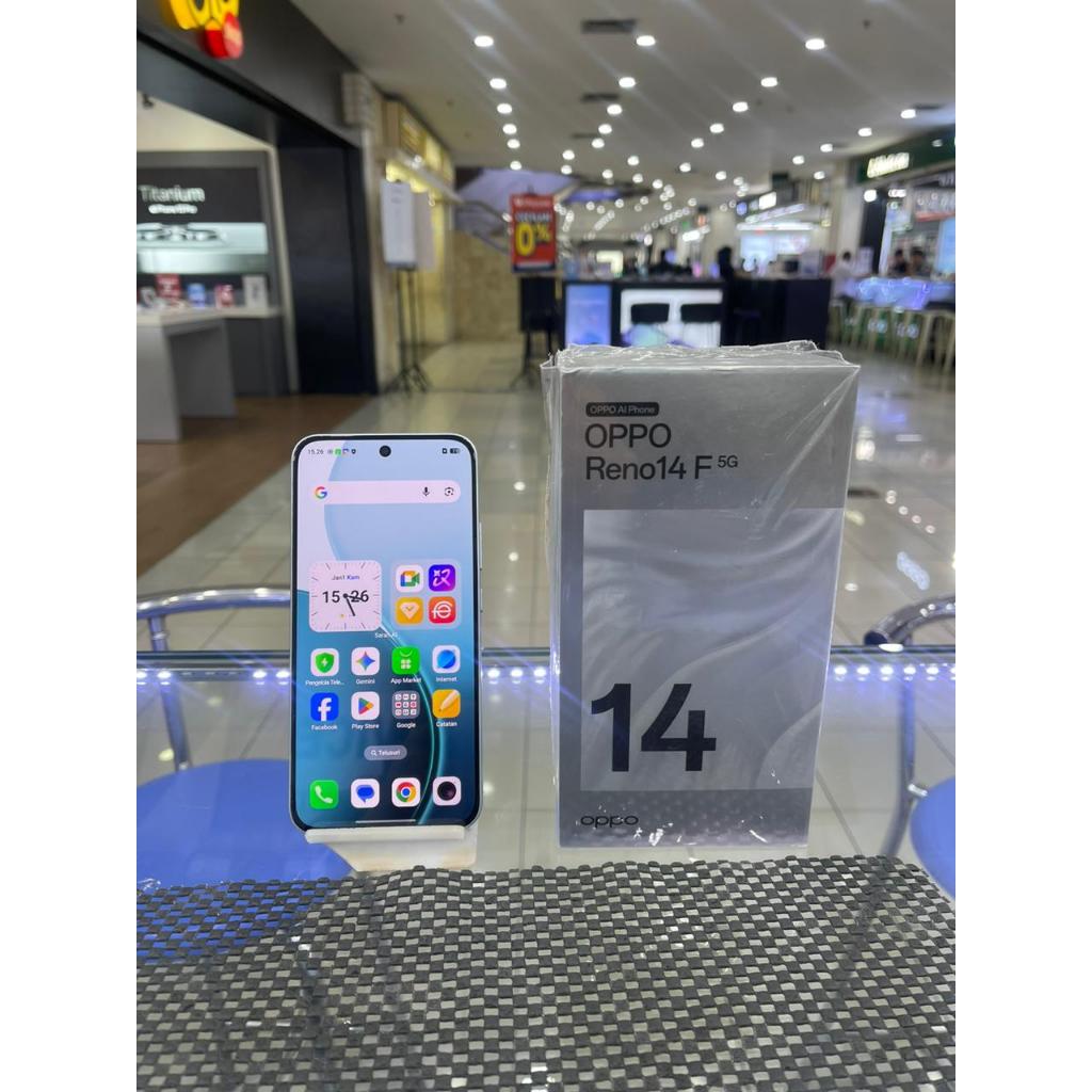 OPPO RENO 14F 5G 8/256GB SECOND SEKEN BEKAS RAM 8 INTERNAL 256